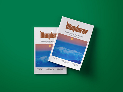Wanderer Magazine Cover editorial lettering print design travel typography