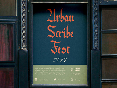 Urban Scribe Fest branding calligraphy campaign design event branding poster design typography