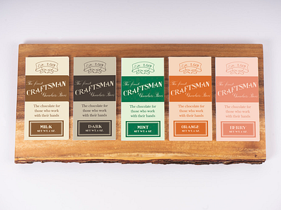 Craftsman Chocolate Bars-Packaging branding chocolate food lettering packaging design