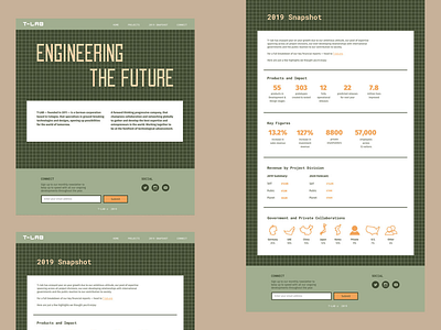 T-Lab Microsite engineering future innovation landing page space technology web design