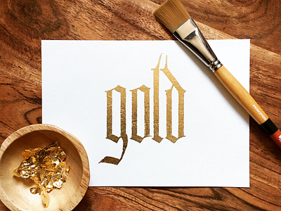 30 Days of Gilding-Gold blackletter december gold gold leaf holiday lettering photography typography