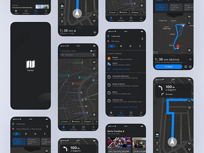 MipMaps | Case Study app design idea map maps peta ui ux