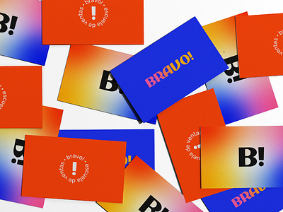 Bravo! Business cards branding design digital illustration logo typography vector