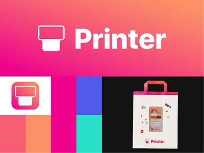 Printer Logo Concept branding design digital illustration logo ui ux vector