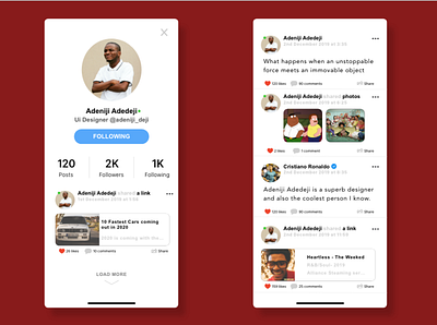 Social Media app adobexd design social app ui