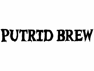 Putrid Brew Logo band logo black and white branding dark art death metal handdrawn hardcore logo logotype metal music punk