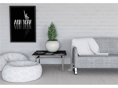 Mock up wallart new york poster typhography wall art