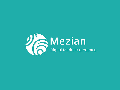 Mezian agency branding design digital flat illustration logo marketing web