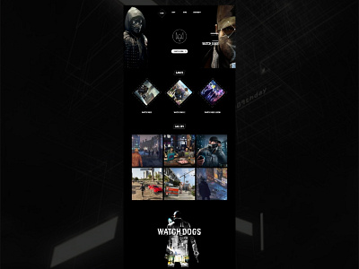 Watch Dogs - Web UI Design design flat ui ux web