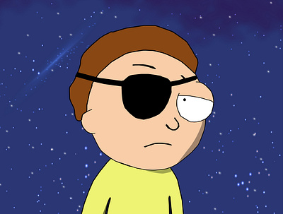 Evil Morty Illustration flat illustration vector