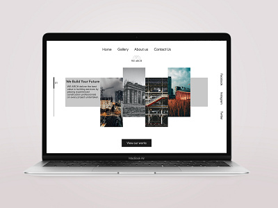 WE ARCH - Home Page Design branding construction design flat illustration minimal typography ui ux web