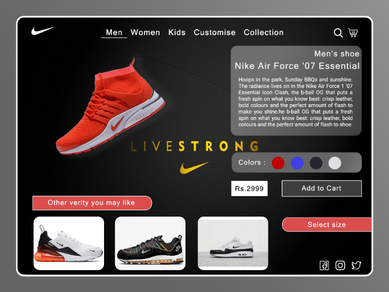 Nike redesign web UI concept by Parth Umraliya on Dribbble