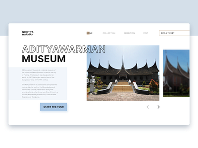 Adityawarman Museum Landing Page cultural dailyui landing page design landingpage museum uidesign webdesign