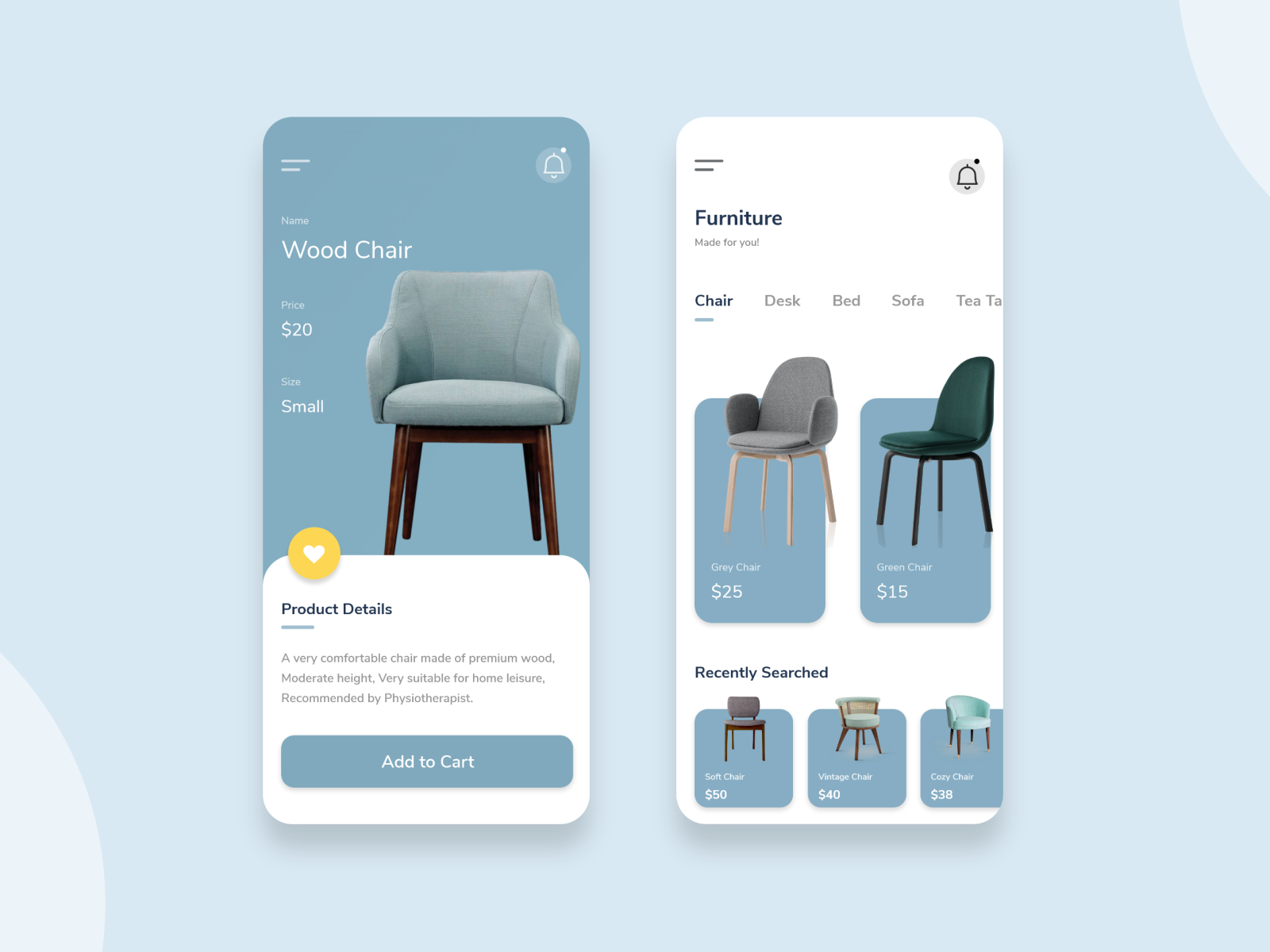 Furniture by Sangmesh Deshmukh on Dribbble