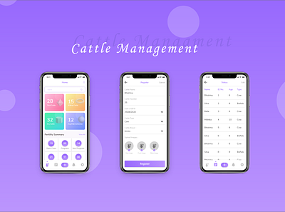 Cattle Management android app animal management app design dairy designboat designwings ios app milk app ui design user experience visual design