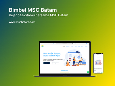 Bimbel MSC Batam landing page ui ui design user interface