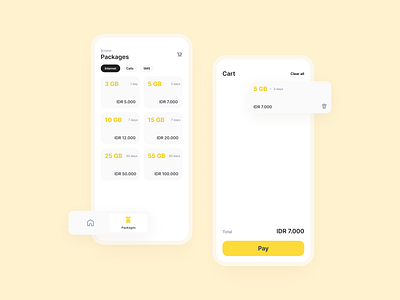 Packages Pricing & Cart | Internet Provider App