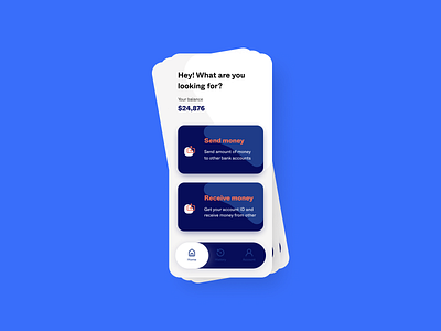 Mobile Banking App app banking app cards ui design design app flat minimal ui uidesign