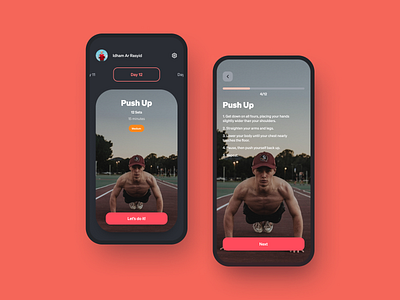 Workout App app design design app exercise minimal ui uidesign uiux ux workout