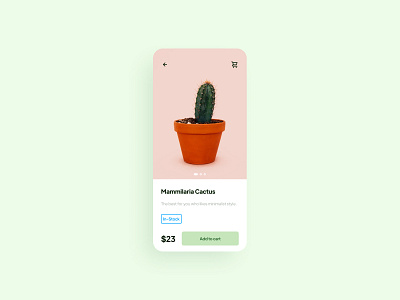 Item | Plant Shop app design minimal plant shop simple ui uiux user experience user interface ux