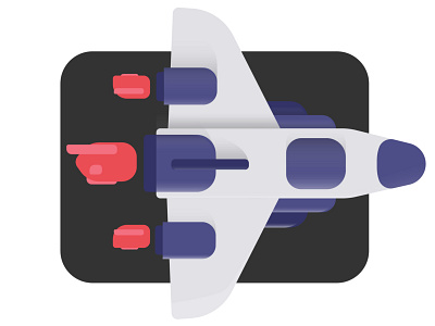 Shuttleship adobeillustrator animation design flat icon illustration logo shuttleship spacestation vector