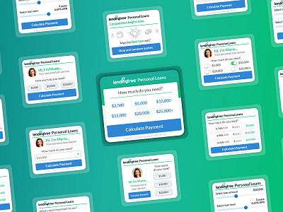 Personal Loans branding buttons display display ads dropdown icons loans menu personal loans radio buttons slider table toggles ui