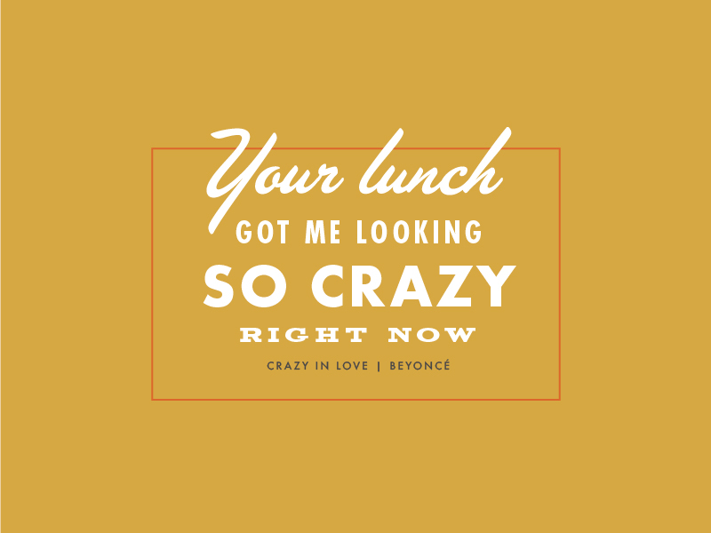 Love to Lunch fun love lunch pun typography