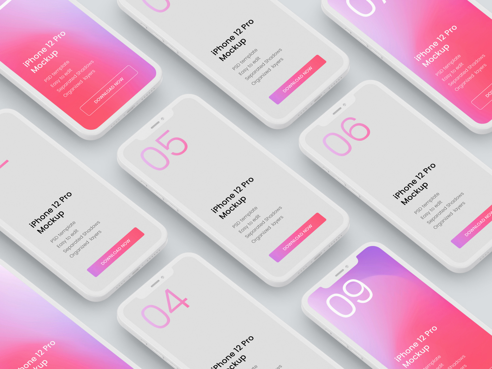 Download iPhone 12 Pro Clay Mockup by Deeplab Studio on Dribbble