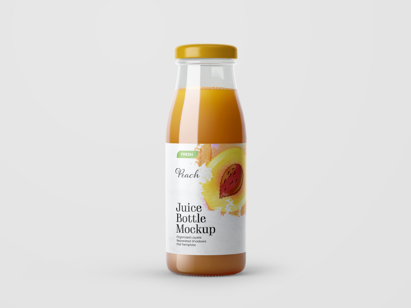 Free orange juice bottle mockup - Smarty Mockups