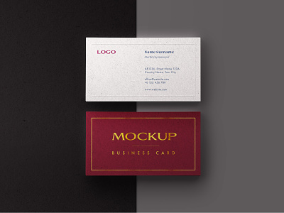 Business Card Mockup Set branding business card card corporate id craft elegant logo mockup mockup design mockup template paper premium simple