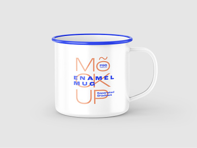 Enamel Mug Mockup Set brand branding business card card cup design enamel mug logo metal mockup design mockup template mug photorealistic realism