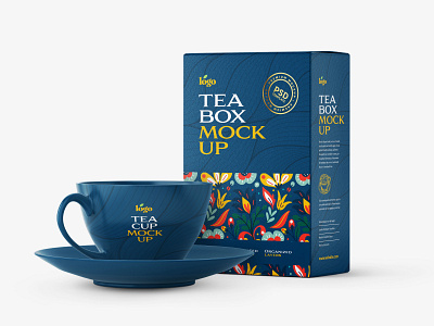 Tea Box Packaging Mockup Set