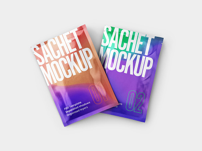 Sachet Mockup Set branding design illustration logo mockup mockup design mockup template packaging photorealistic photorealistic mockup realism sachet