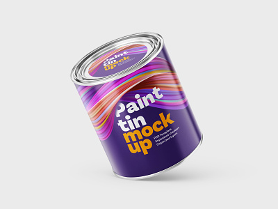 Paint Bucket Mockup Set branding can design illustration logo metal mockup mockup design mockup template packaging paint photorealistic photorealistic mockup realism tin