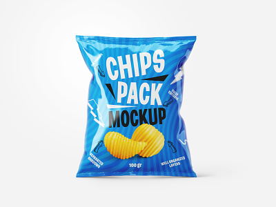 Potato Chips Package Mockup Set branding chips design illustration logo mockup mockup design mockup template packaging photorealistic photorealistic mockup realism