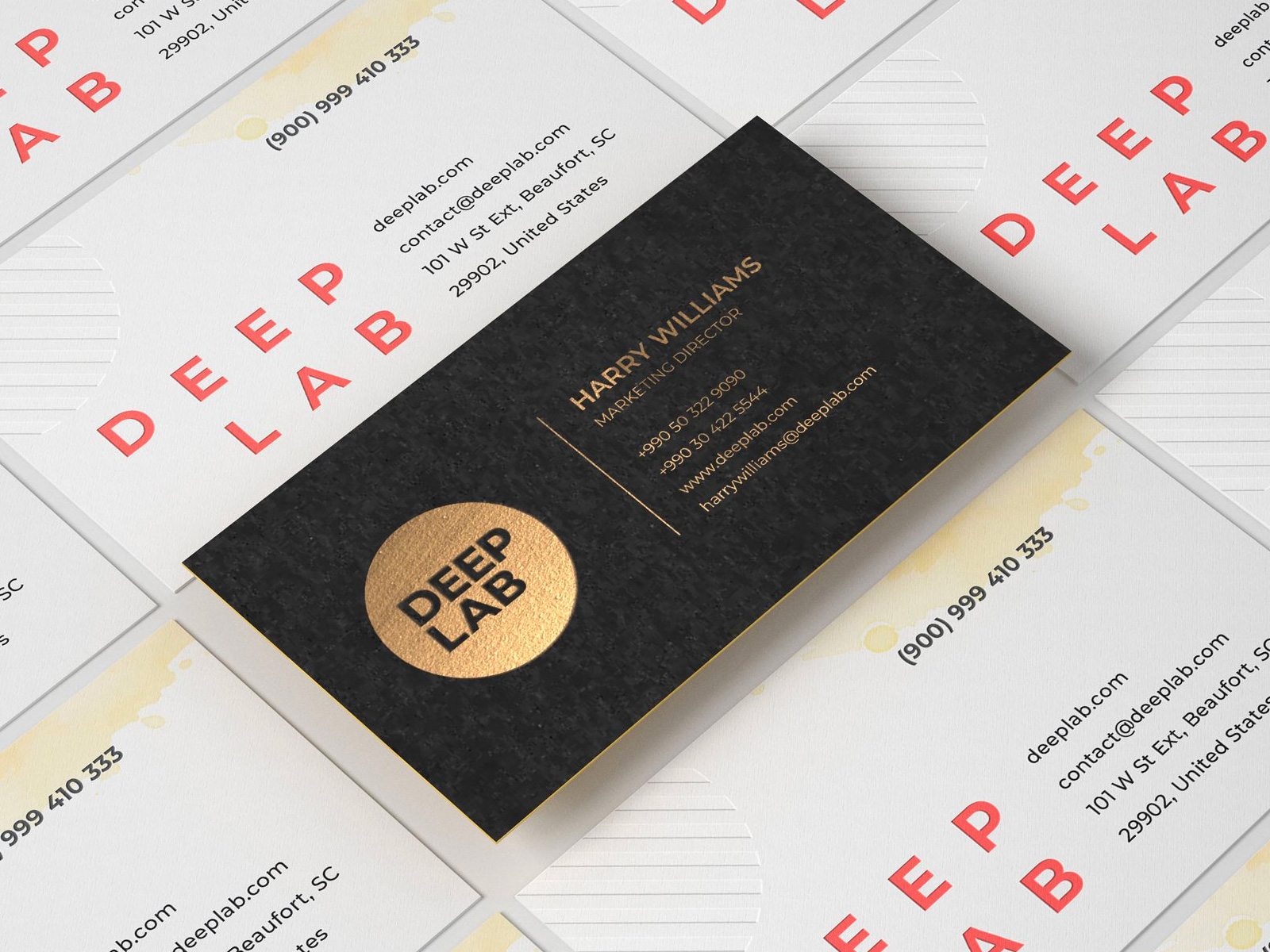 Download Luxury Business Card Mockup by Deeplab Studio on Dribbble