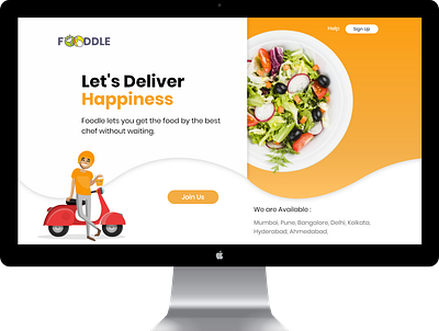 Foodle Delivery Partner design food food delivery service ui ux web
