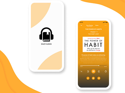 Audiobook Mobile Application - Audio Player Screen audio app audio player audiobook music player music player design ux