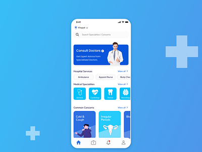 Doctors Consultation : App Homepage