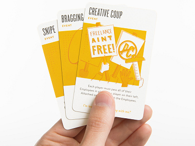 Creative Clash Events agency board game cards graphic design illustration packaging