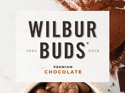 Wilbur Buds Branding american branding chocolate design graphic design heritage logo packaging typography vintage