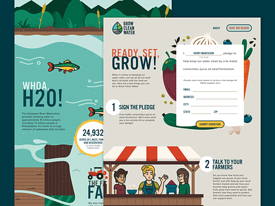 Grow Clean Water copywriting design graphic design illustration website design