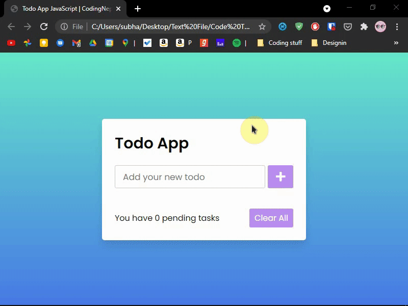 TODO Web App by Subham Saha on Dribbble