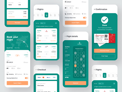 Flight Ticket Booking App Design 2020 trend airline airplane airport airways app app design app designer booking flight fly ios app mobile mobile app mobile ui ticket travel ui design user interface