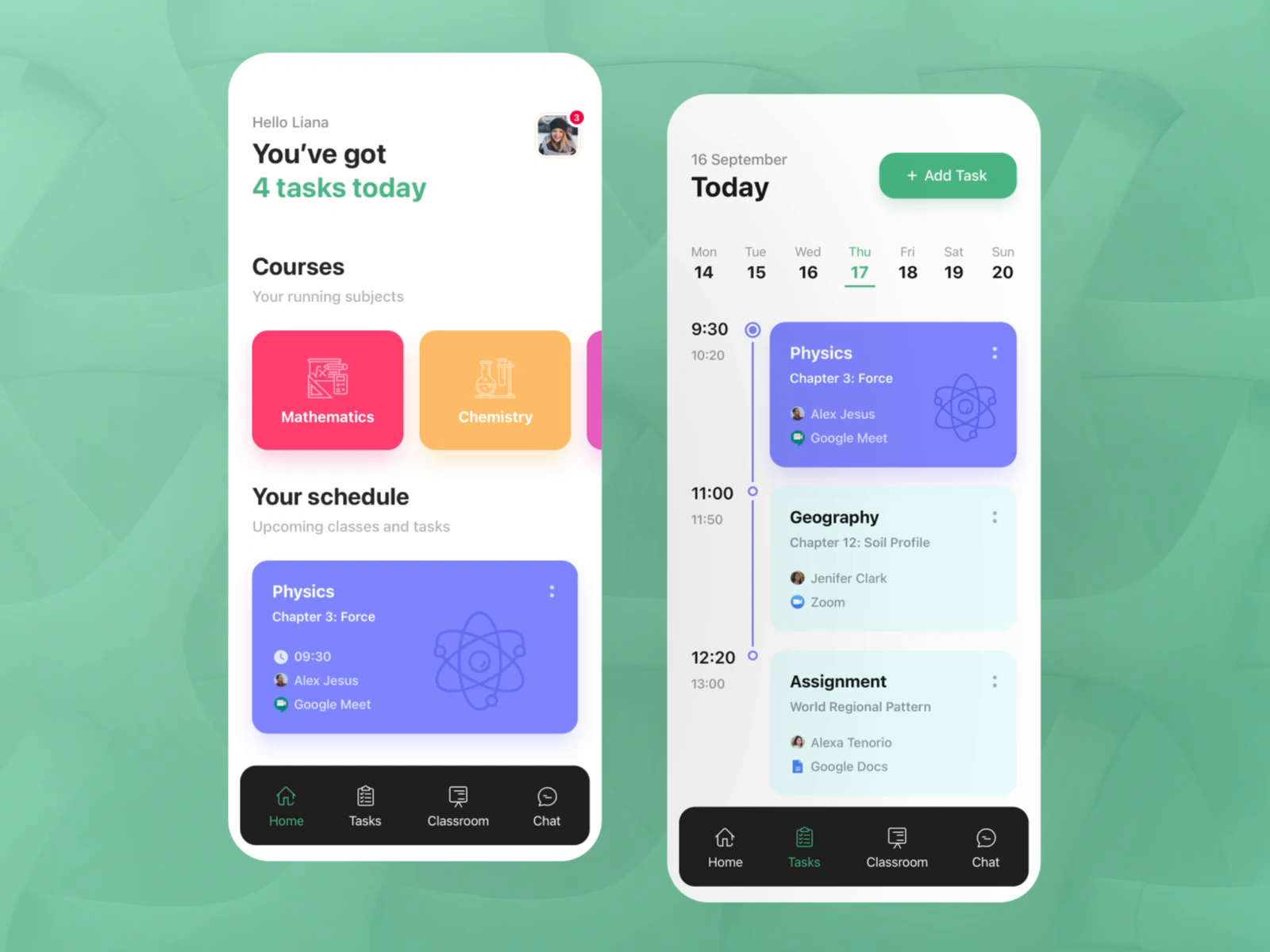 Study Management App Design Task Management Class Schedule By Rifat 