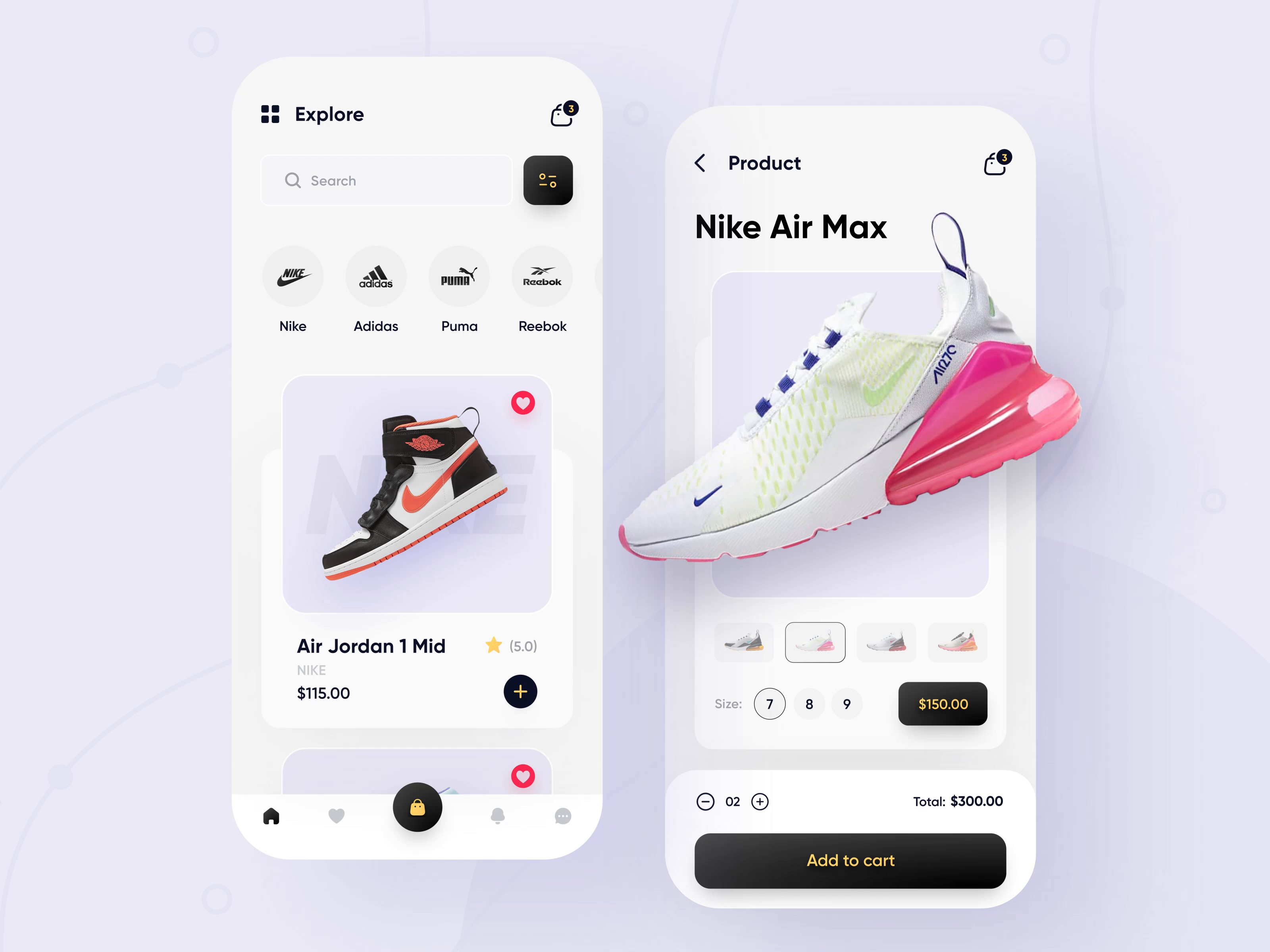 Puma App Design designs, themes 