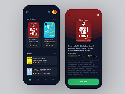 E-book App Design by Rifat Sarkar for Rinex on Dribbble