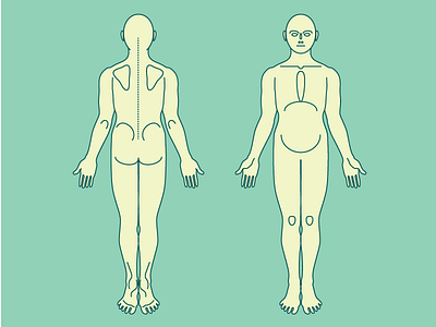Body Pain Chart Illustration anatomy illustrator medical illustration people vector