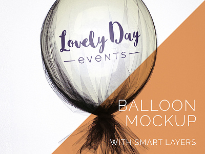 Balloon Mockup Freebie event freebie identity logo mockup photoshop smart layers