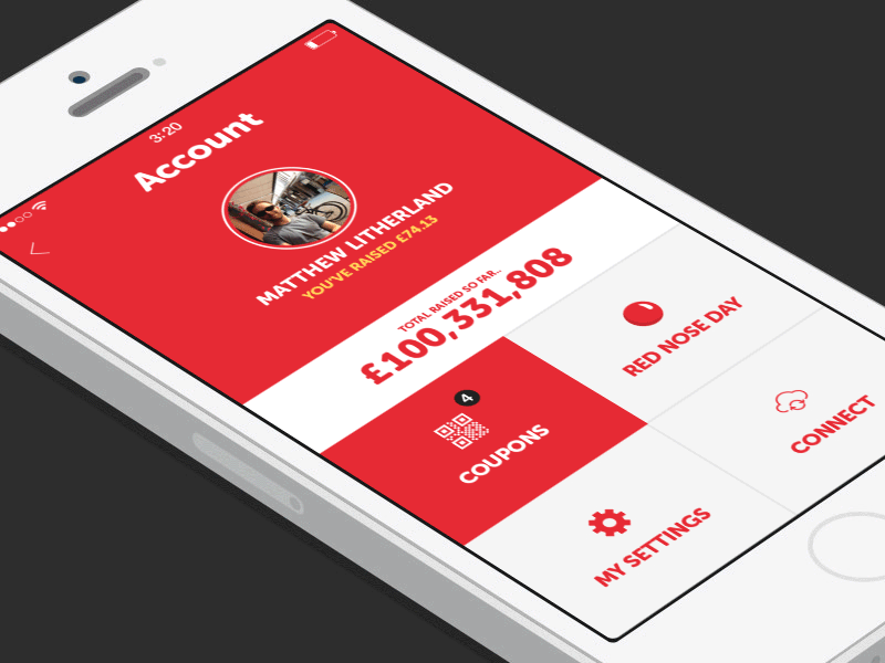 We Raised Animation account animation app day elastic ios mobile nose odometer red ui
